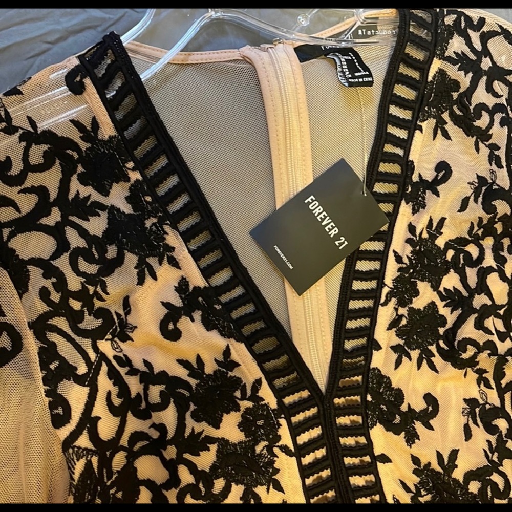 Mesh Embroidery Floral Dress